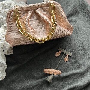 Rose Gold Accessories Fancy Bag